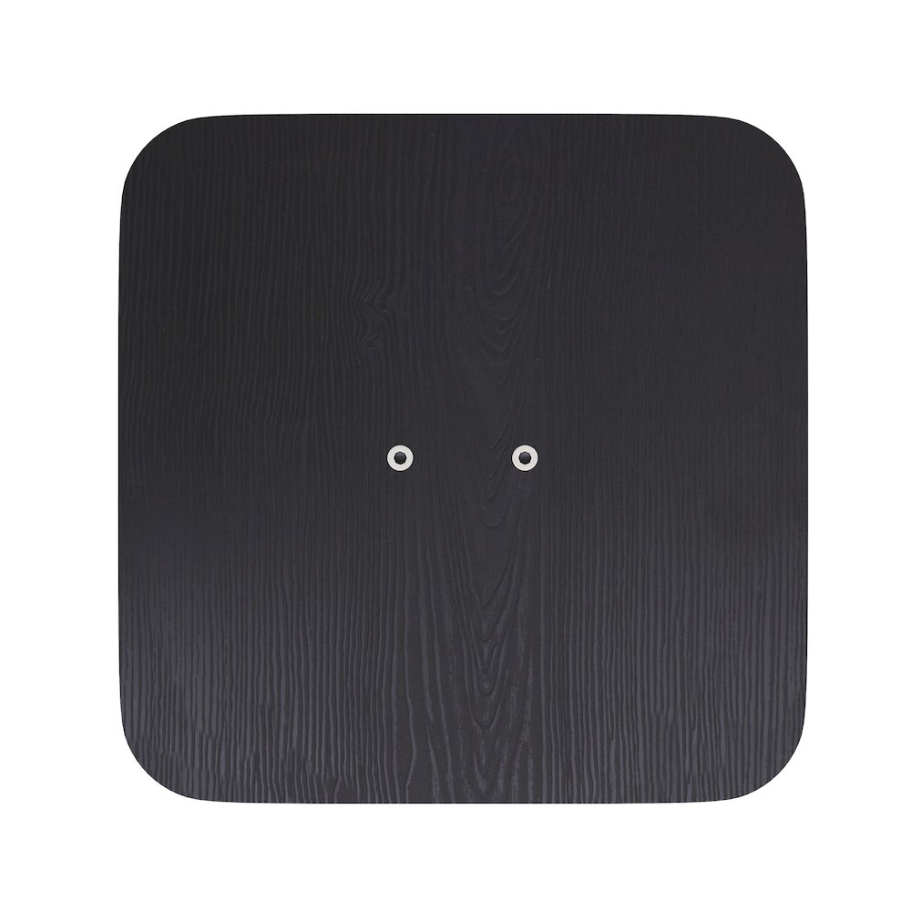 Perry Poly Resin Wood Square Seat with Rounded Edges for Colorful Metal Barstools in Black. Picture 11
