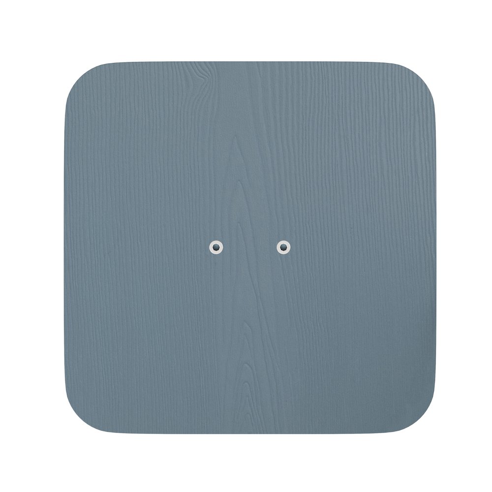 Perry Poly Resin Wood Square Seat with Rounded Edges for Colorful Metal Barstools in Teal-Blue. Picture 11