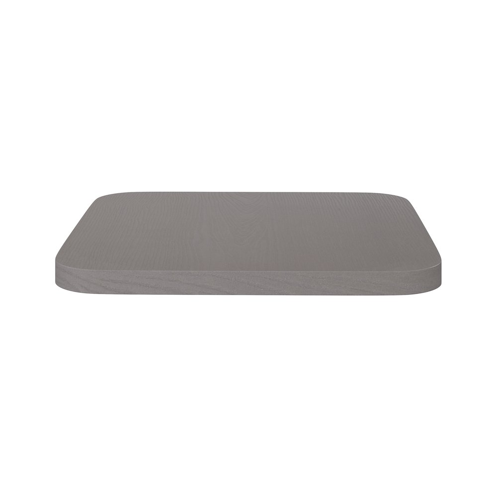 Perry Poly Resin Wood Square Seat with Rounded Edges for Colorful Metal Barstools in Gray. Picture 9