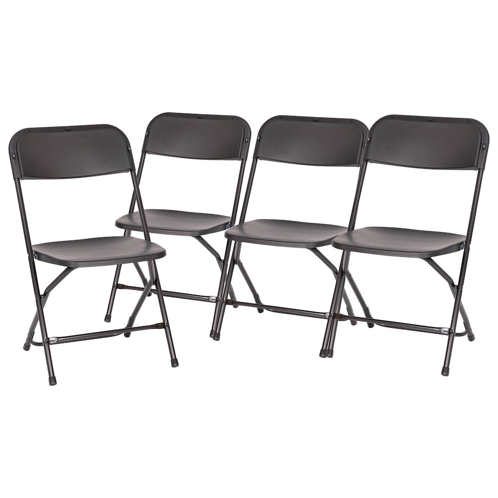 Multi-Use Versatile Commercial Big and Tall Folding Plastic Chairs - Set of 4. Picture 17