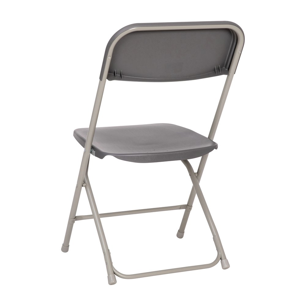 Hercules™ Series 4 Pack Gray Plastic Folding Chairs, Commercial Grade Contoured Comfort Big & Tall, 650LB. Weight Capacity Chair. Picture 13