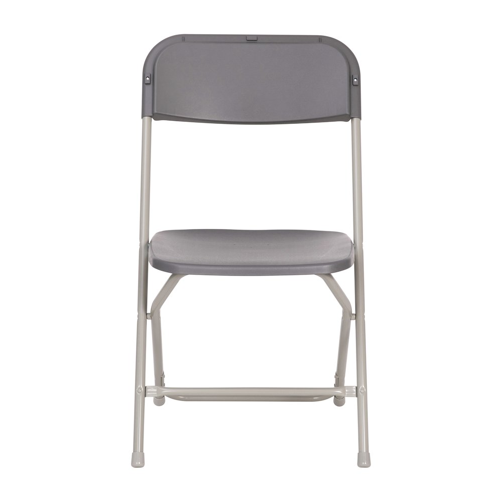 Hercules™ Series 4 Pack Gray Plastic Folding Chairs, Commercial Grade Contoured Comfort Big & Tall, 650LB. Weight Capacity Chair. Picture 16
