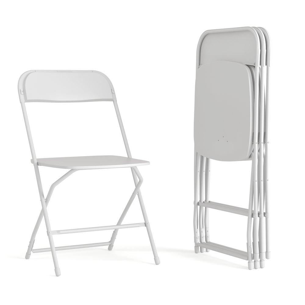 Multi-Use Versatile Commercial Big and Tall Folding Plastic Chairs - Set of 4. Picture 1