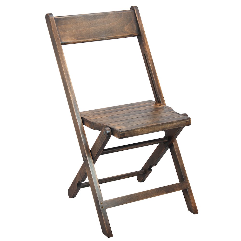 Wooden Folding Chair with Slatted Seat and Beechwood Frame, Antique Black. Picture 10