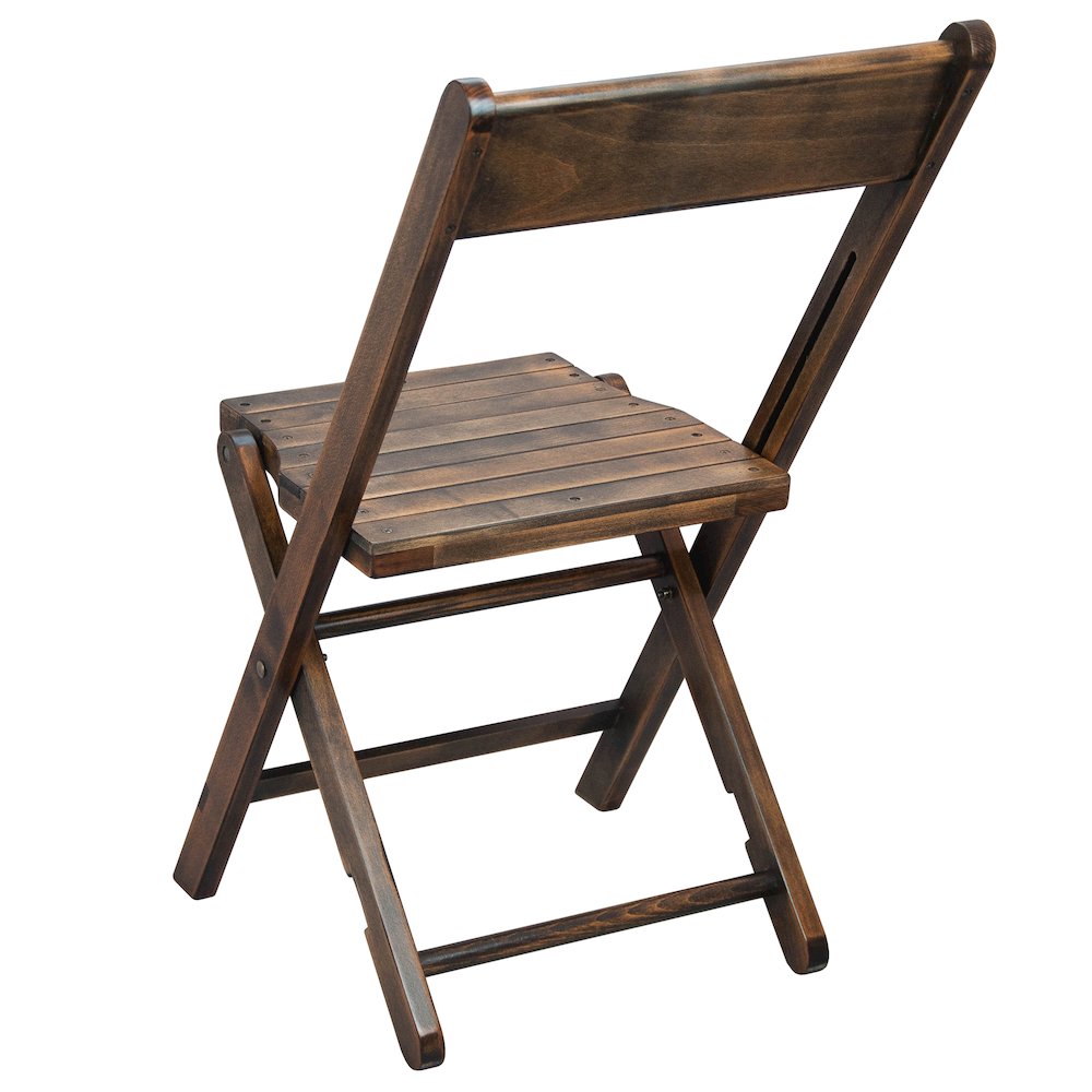 Wooden Folding Chair with Slatted Seat and Beechwood Frame, Antique Black. Picture 8