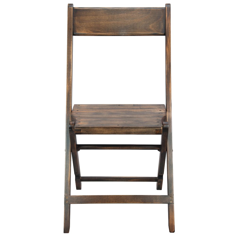 Wooden Folding Chair with Slatted Seat and Beechwood Frame, Antique Black. Picture 12
