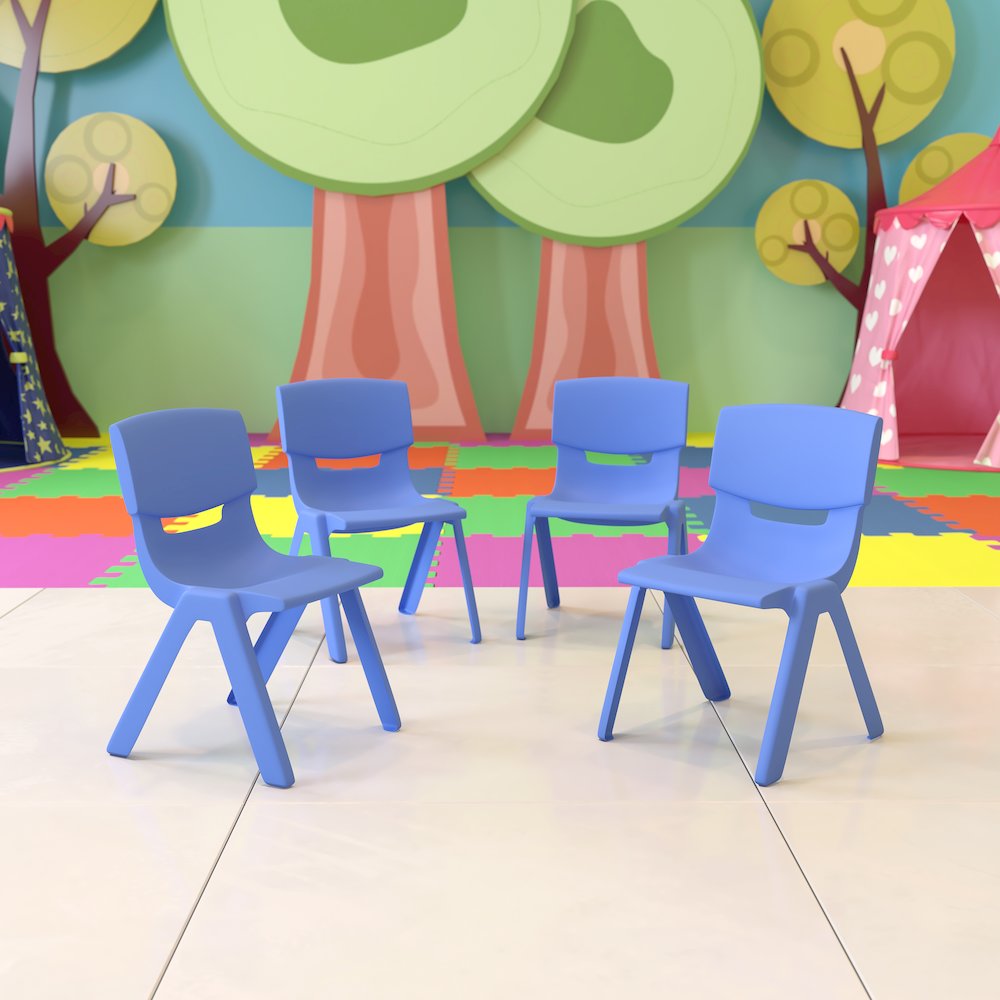 Set of 4 Plastic School Chairs. Picture 2