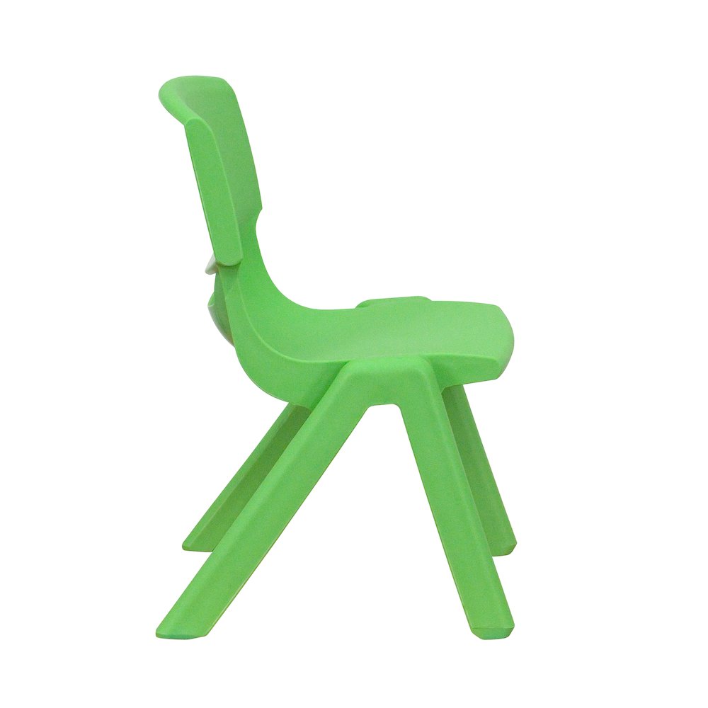 4 Pack Green Plastic Stackable School Chair with 10.5'' Seat Height. Picture 11