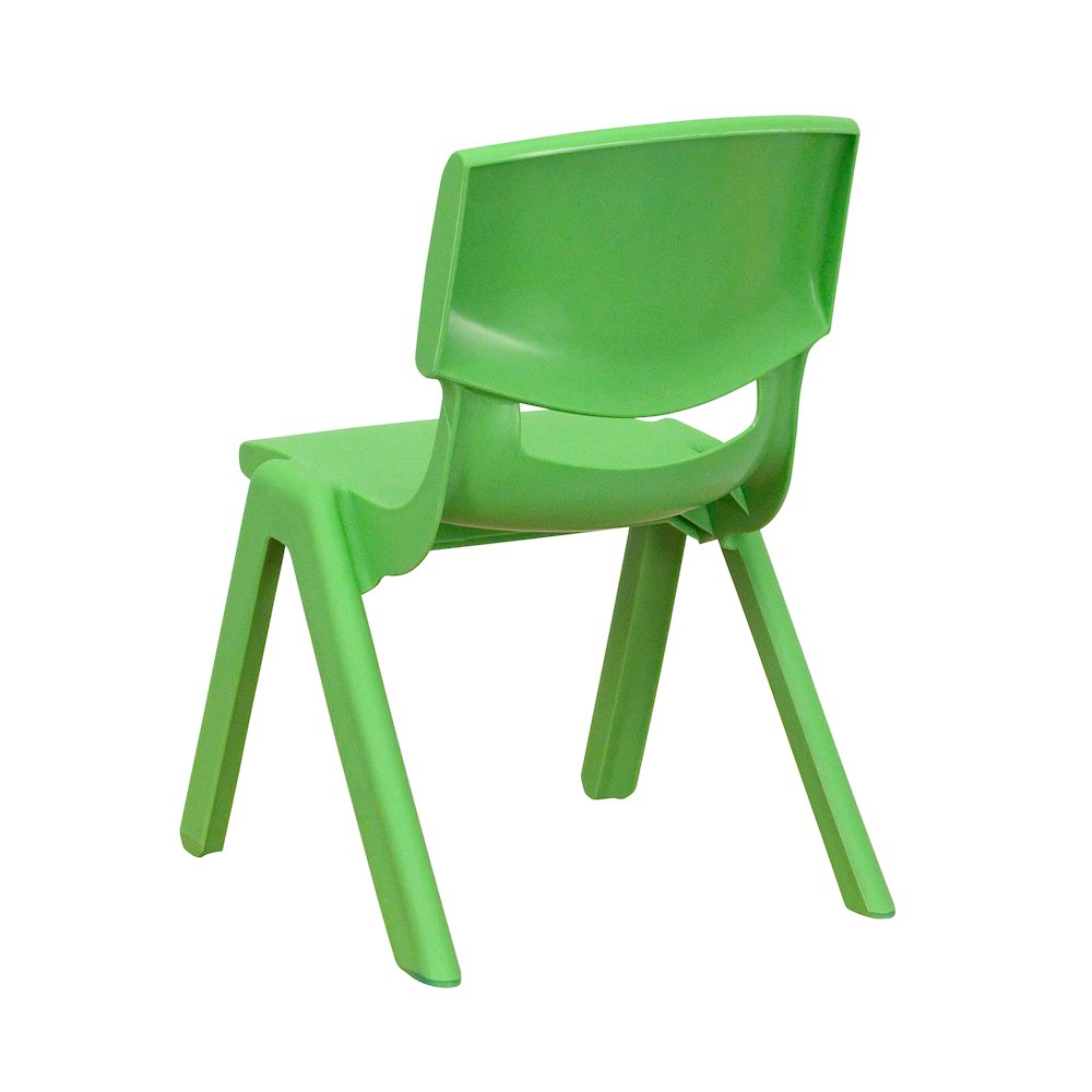 4 Pack Green Plastic Stackable School Chair with 10.5'' Seat Height. Picture 8