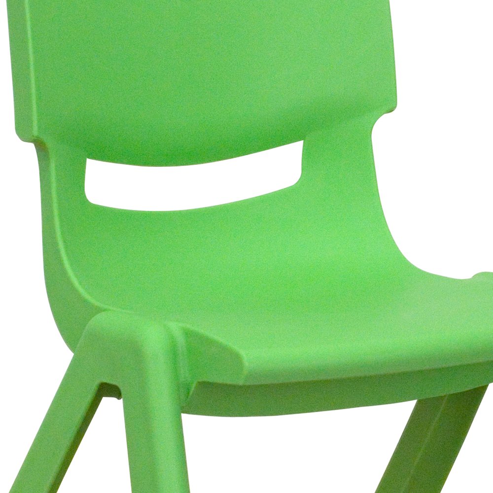 4 Pack Green Plastic Stackable School Chair with 10.5'' Seat Height. Picture 12