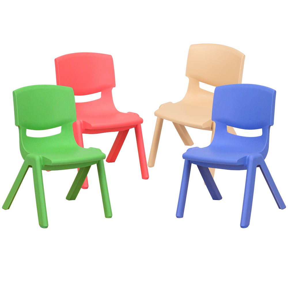 Set of 4 Plastic School Chairs. Picture 3