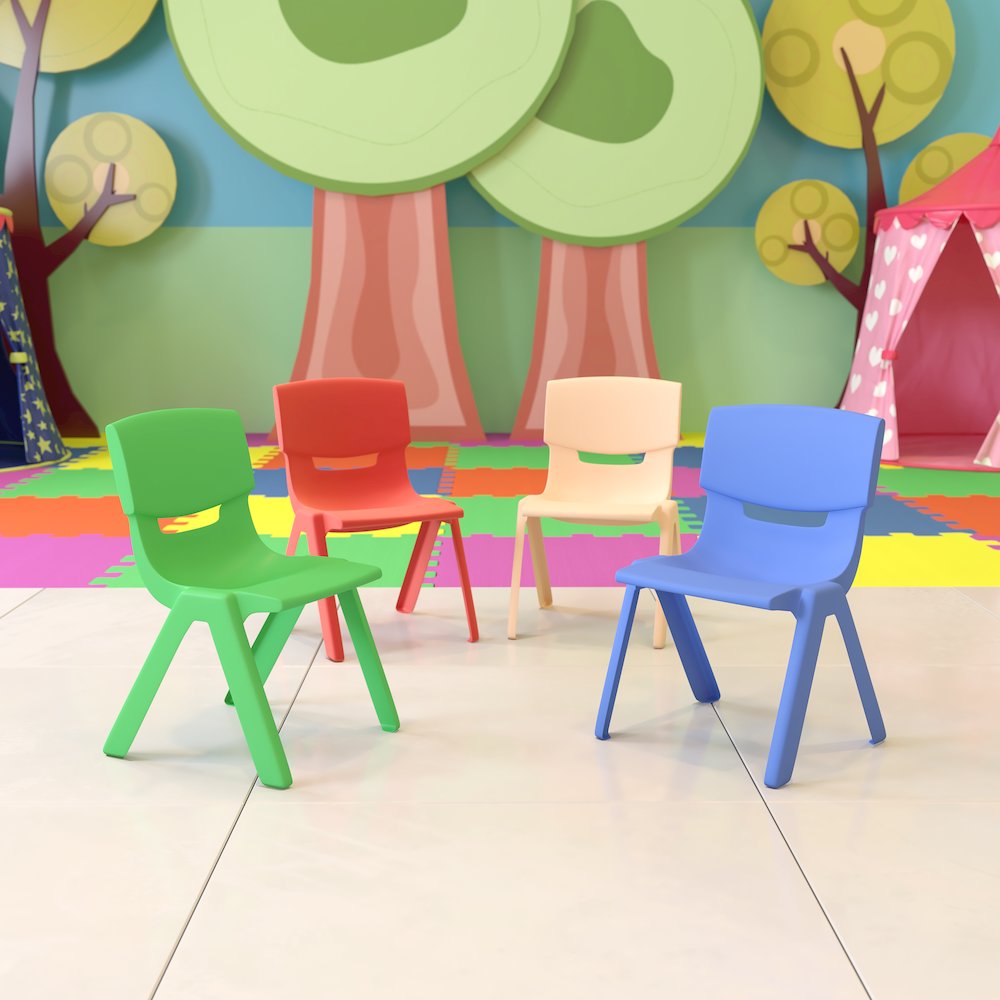 Set of 4 Plastic School Chairs. Picture 2