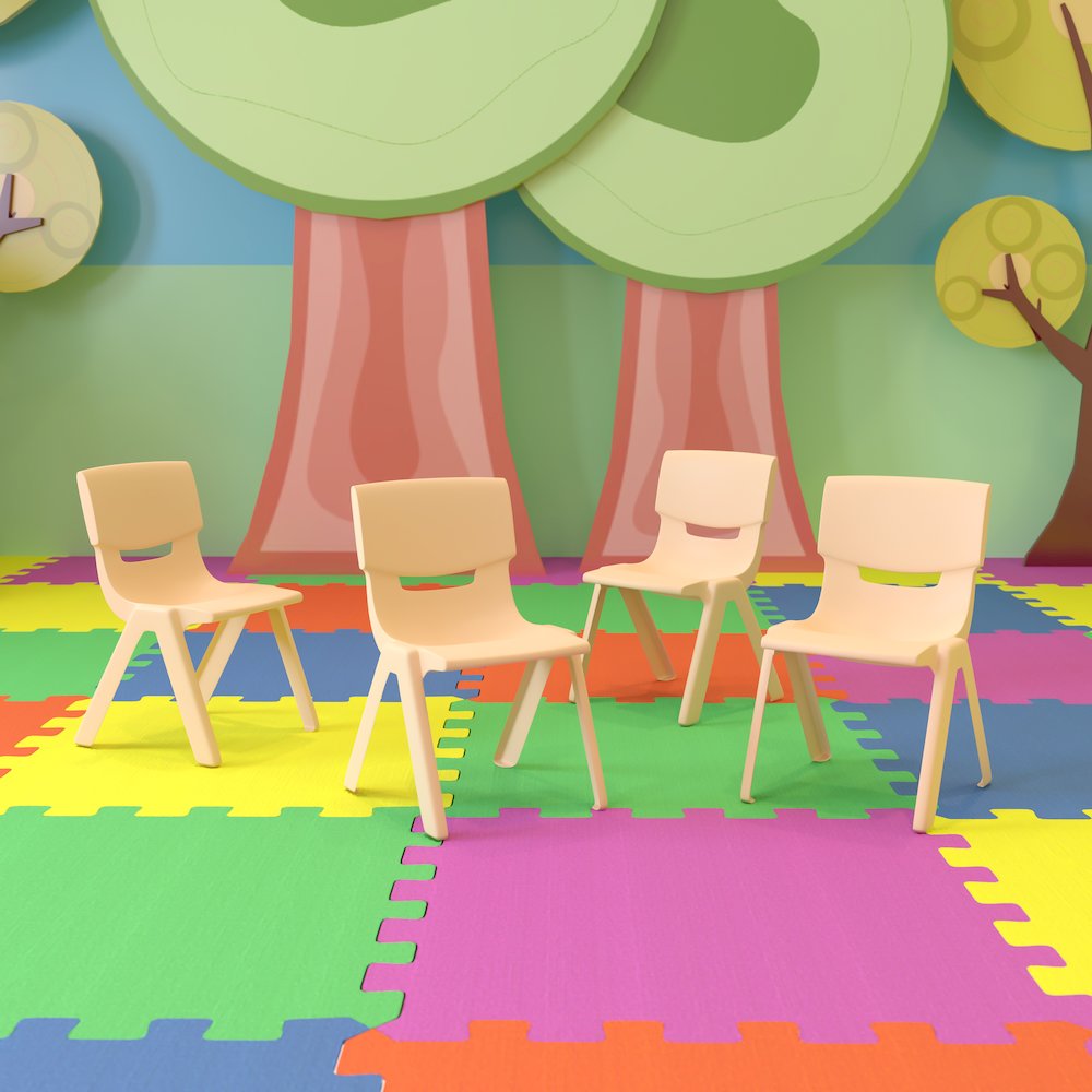 Set of 4 Plastic School Chairs. Picture 2