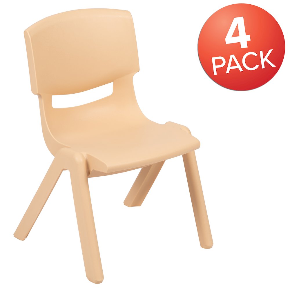 Set of 4 Plastic School Chairs. Picture 1