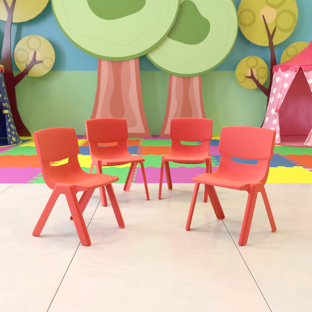Set of 4 Plastic School Chairs. Picture 2