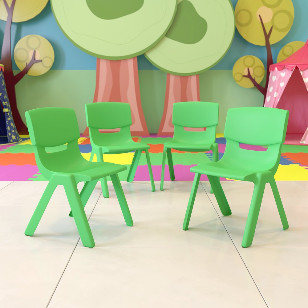 Set of 4 Plastic School Chairs. Picture 2