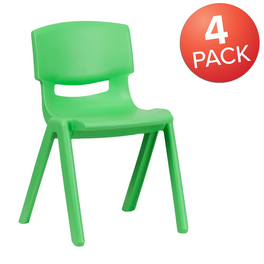 Set of 4 Plastic School Chairs. Picture 1