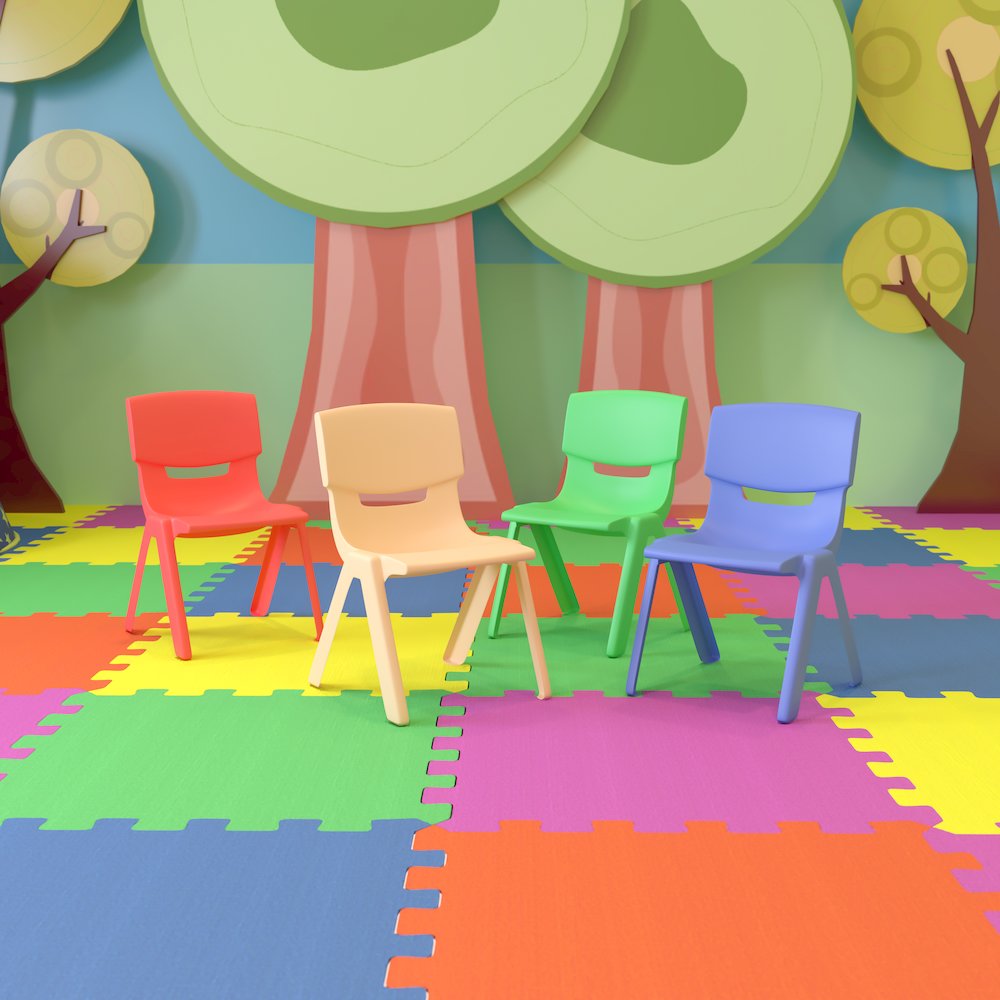 Set of 4 Plastic School Chairs. Picture 2