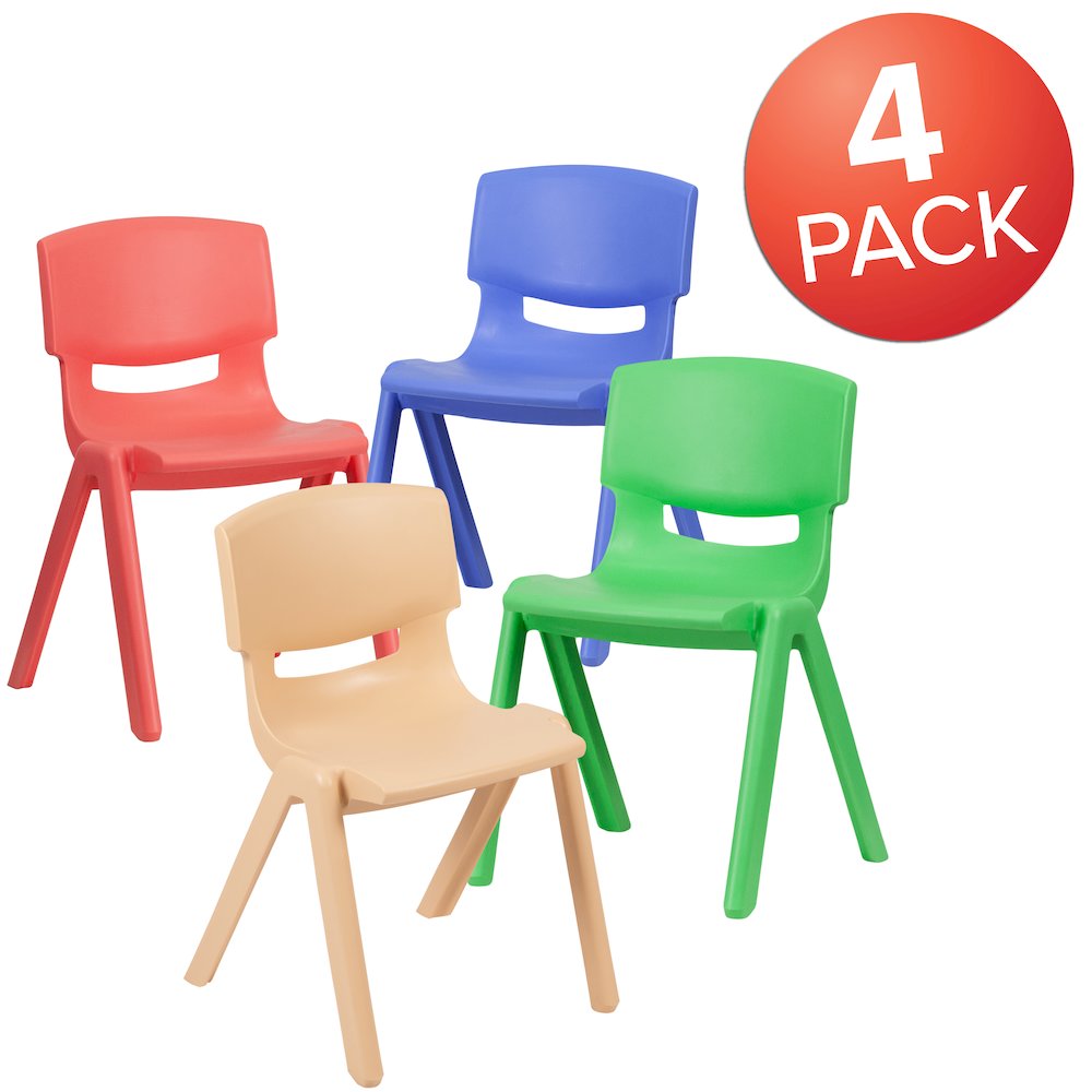 Set of 4 Plastic School Chairs. Picture 1