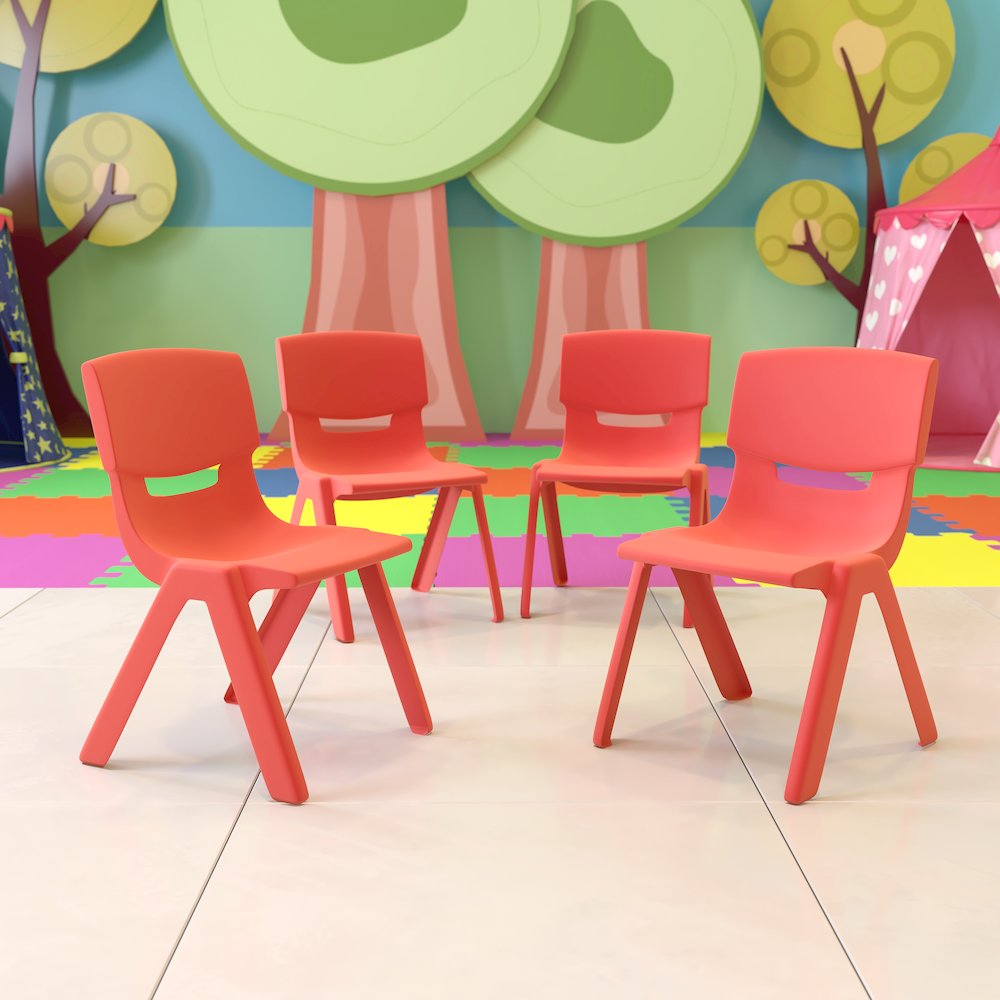 Set of 4 Plastic School Chairs. Picture 2