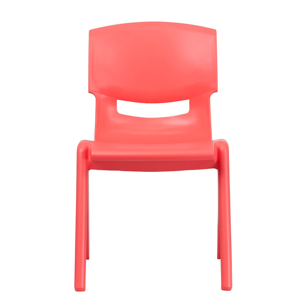 4 Pack Red Plastic Stackable School Chair with 15.5'' Seat Height. Picture 11