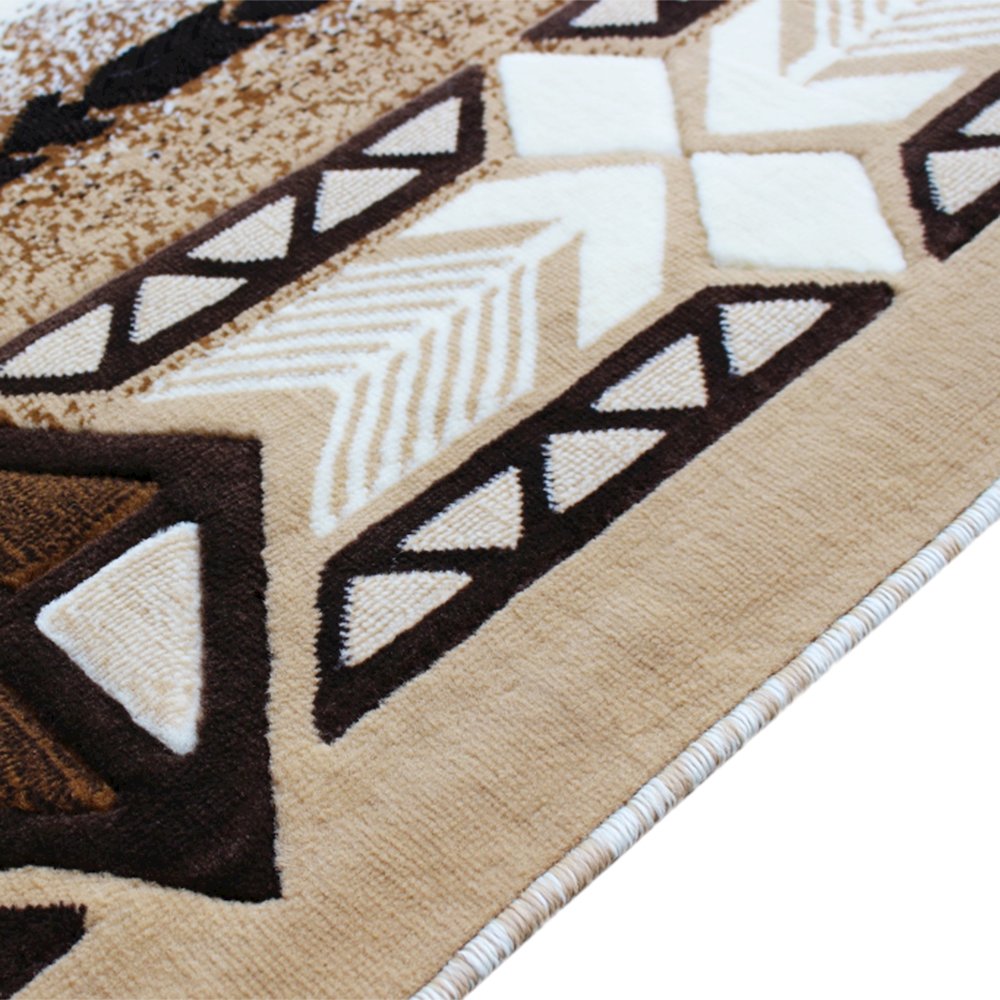 5' x 7' Ivory Traditional Southwestern Area Rug - Olefin Fibers. Picture 6