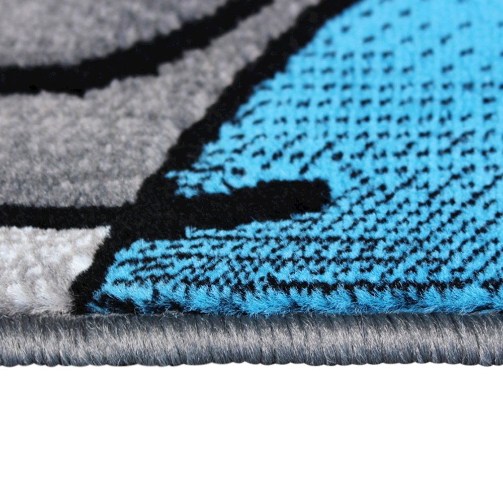 2' x 3' Blue Abstract Pattern Area Rug - Olefin Rug. Picture 5