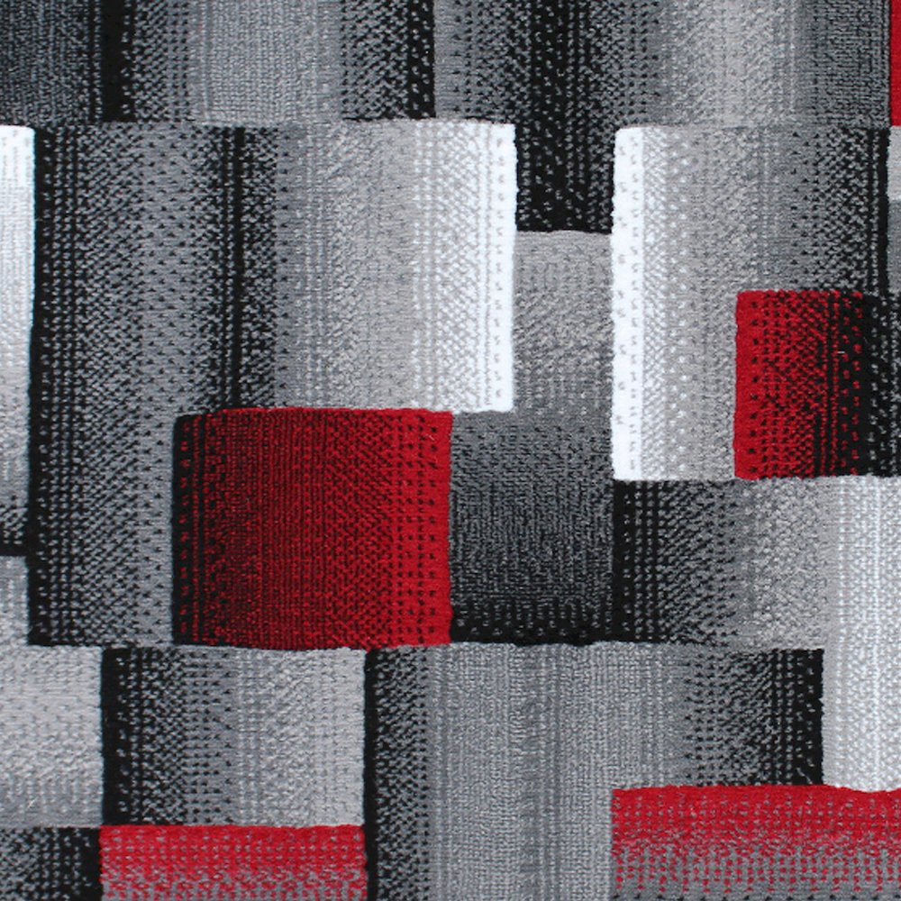 2' x 3' Red Color Blocked Area Rug - Olefin Rug. Picture 7