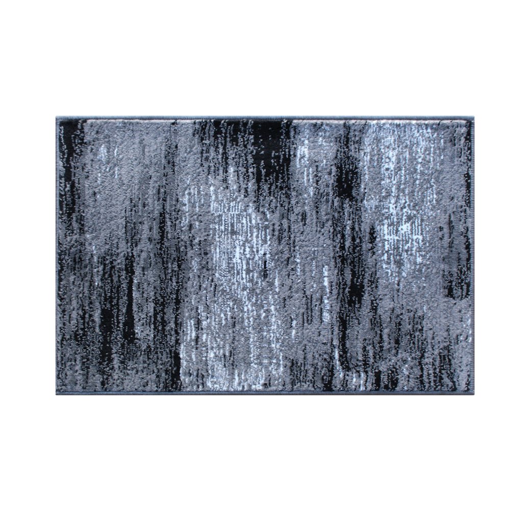 2' x 3' Gray Abstract Scraped Area Rug - Olefin Rug. Picture 1