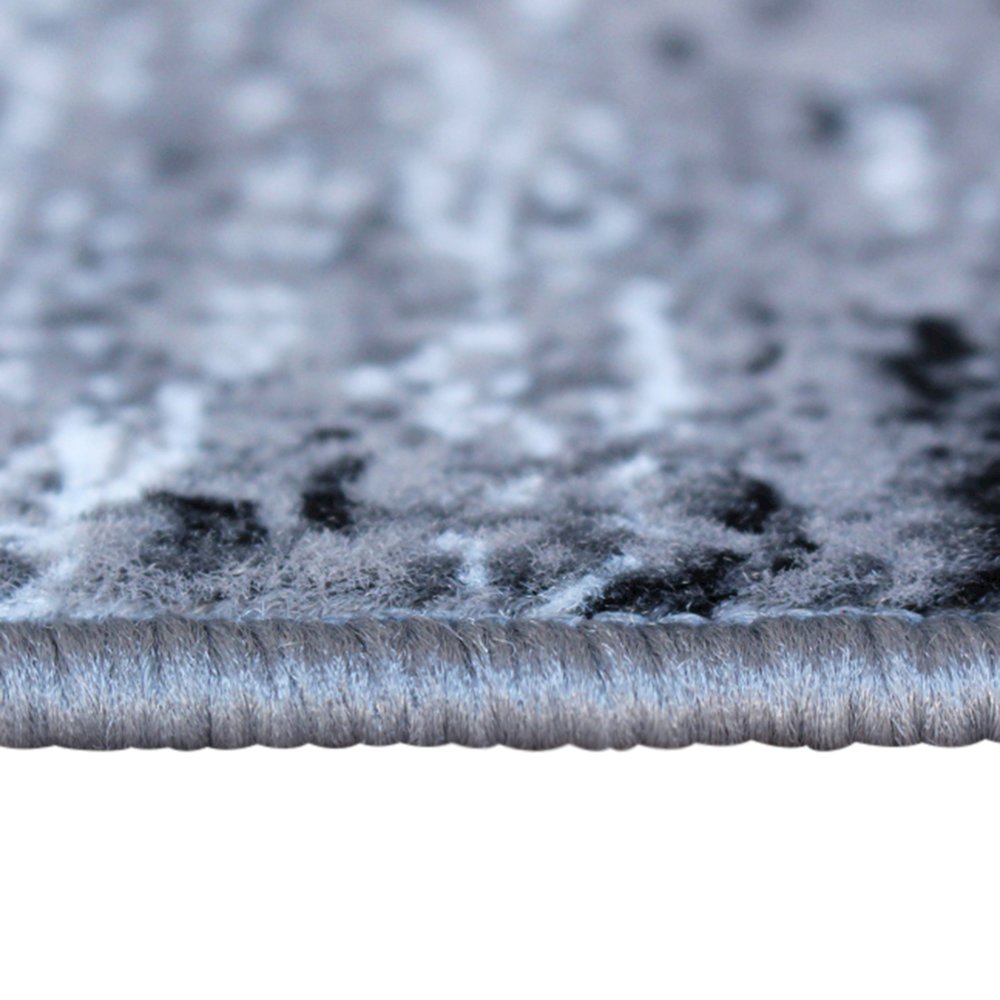 2' x 3' Gray Abstract Scraped Area Rug - Olefin Rug. Picture 6