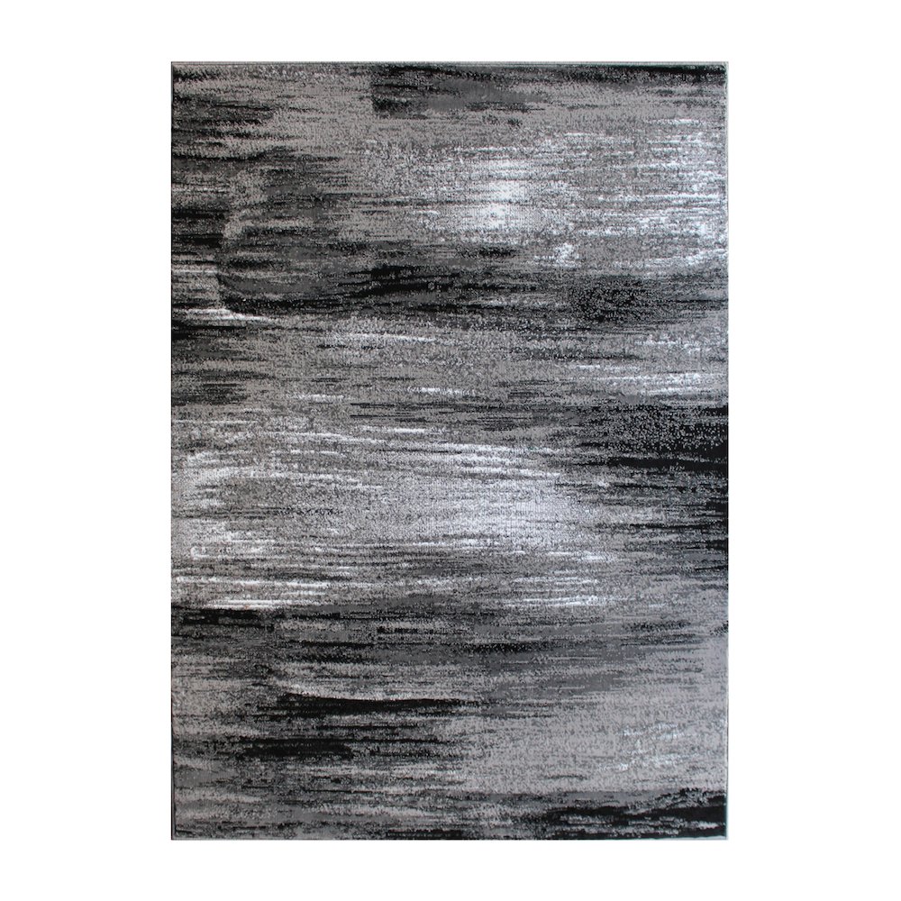 6' x 9' Gray Scraped Design Area Rug - Olefin Rug with Jute Backing. Picture 1