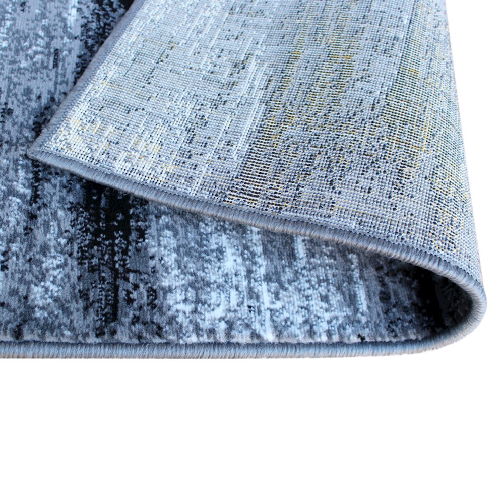8' x 10' Gray Scraped Design Area Rug - Olefin Rug with Jute Backing. Picture 6