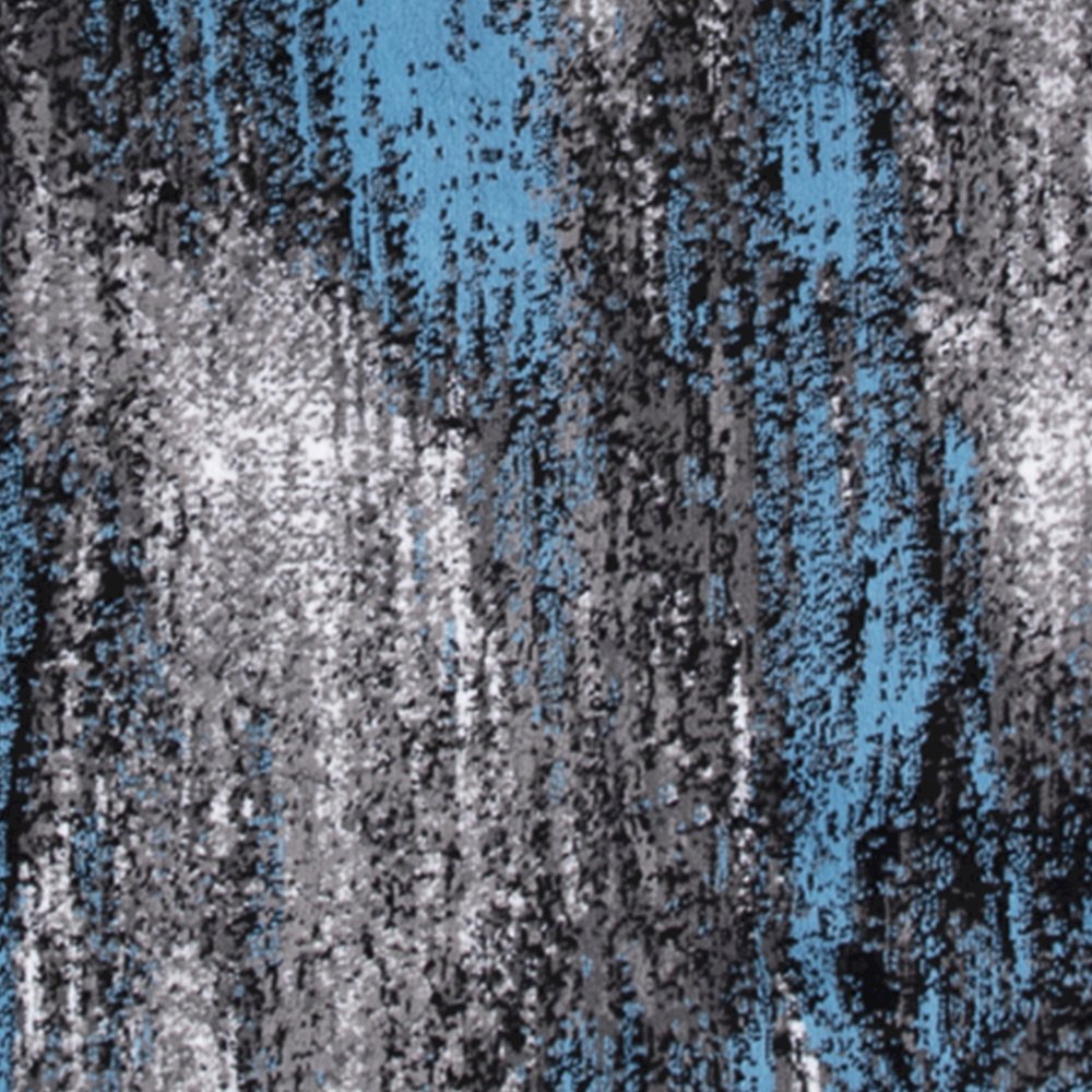 2' x 10' Blue Abstract Area Rug - Olefin Rug. Picture 10