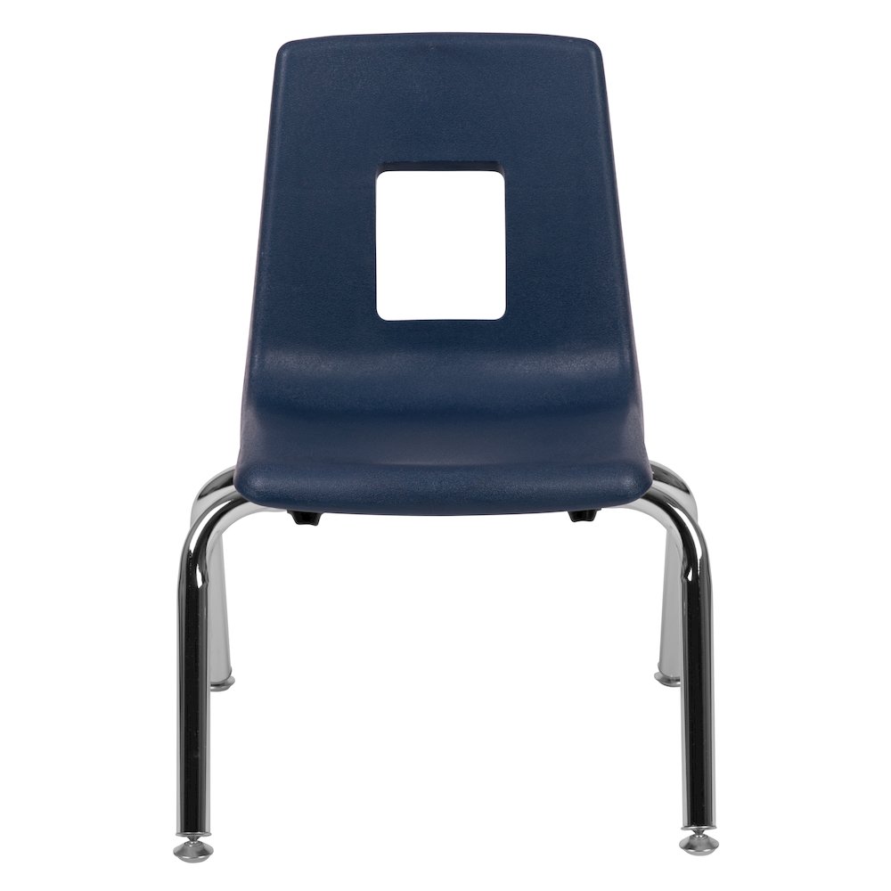 Advantage Navy Student Stack School Chair - 12-inch. Picture 8