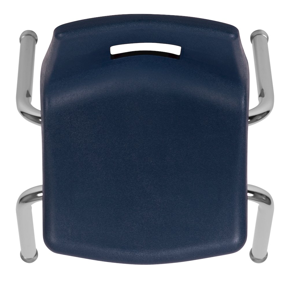 Advantage Navy Student Stack School Chair - 12-inch. Picture 9