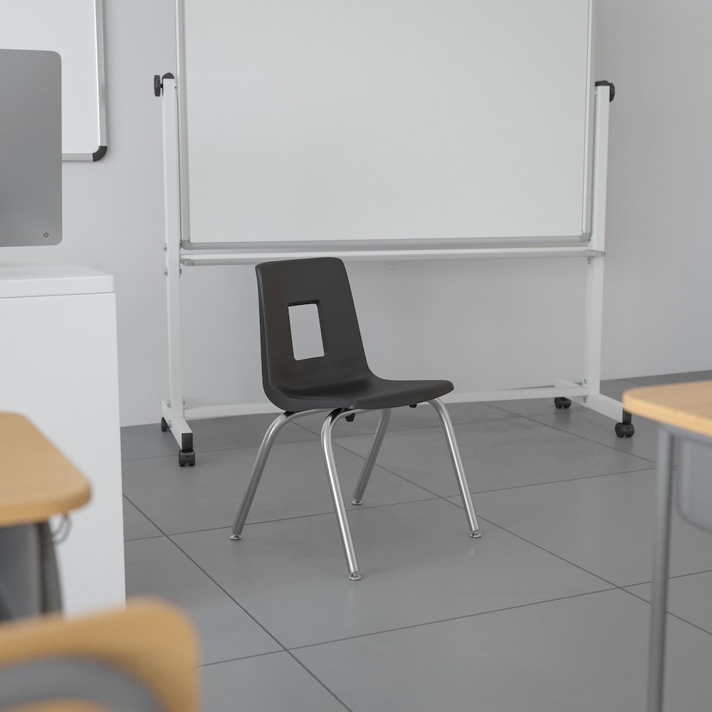 Advantage Black Student Stack School Chair - 14-inch. Picture 2