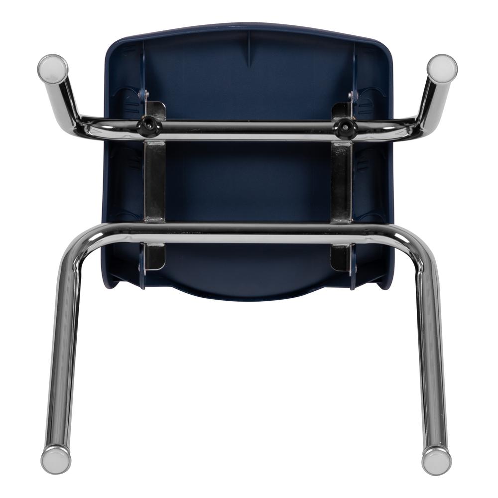 Navy Student Stack School Chair - 14-inch. Picture 10