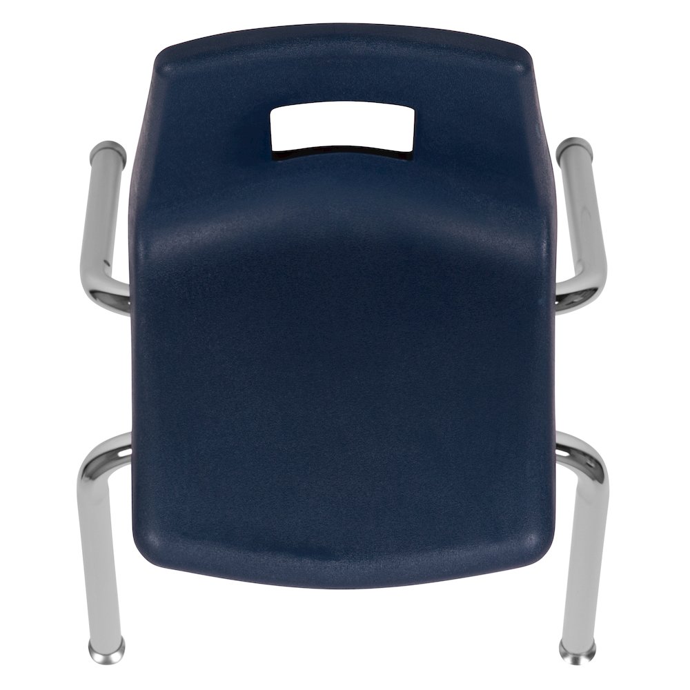 Advantage Navy Student Stack School Chair - 14-inch. Picture 9