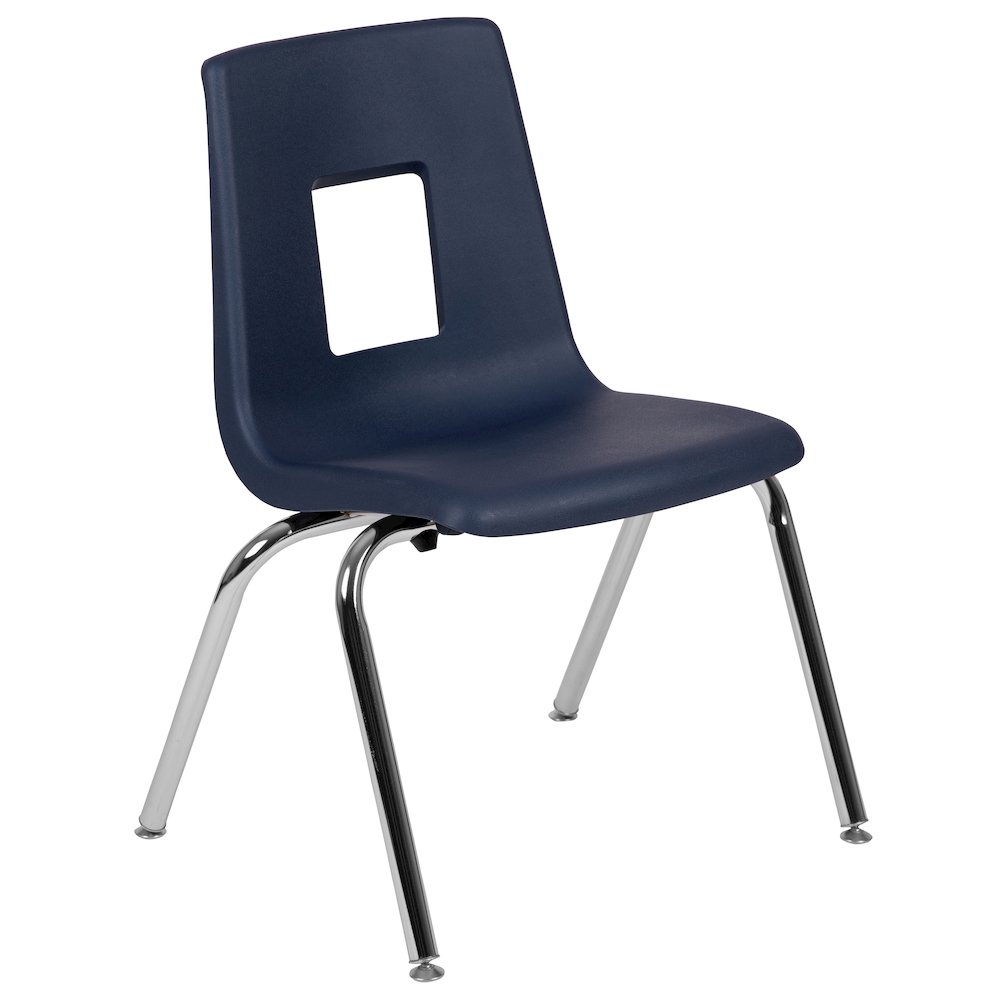Advantage Navy Student Stack School Chair - 16-inch. Picture 1