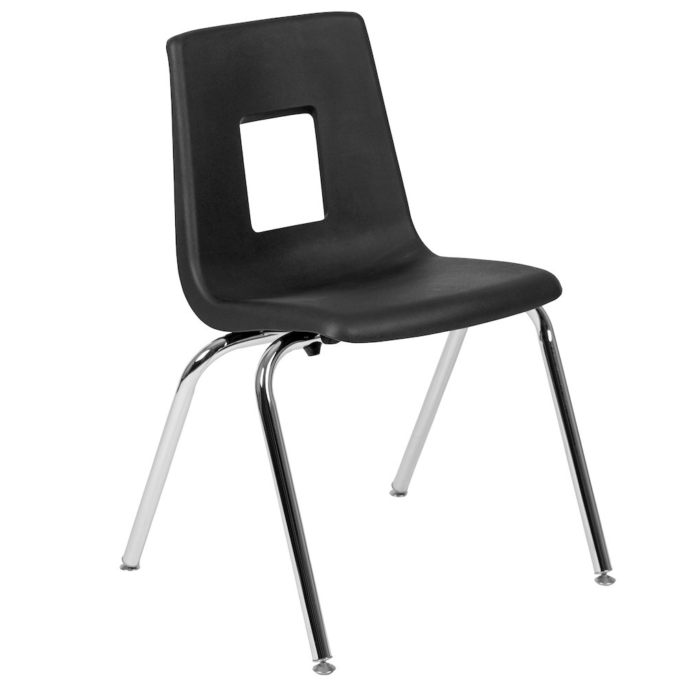 Advantage Black Student Stack School Chair - 18-inch. Picture 1