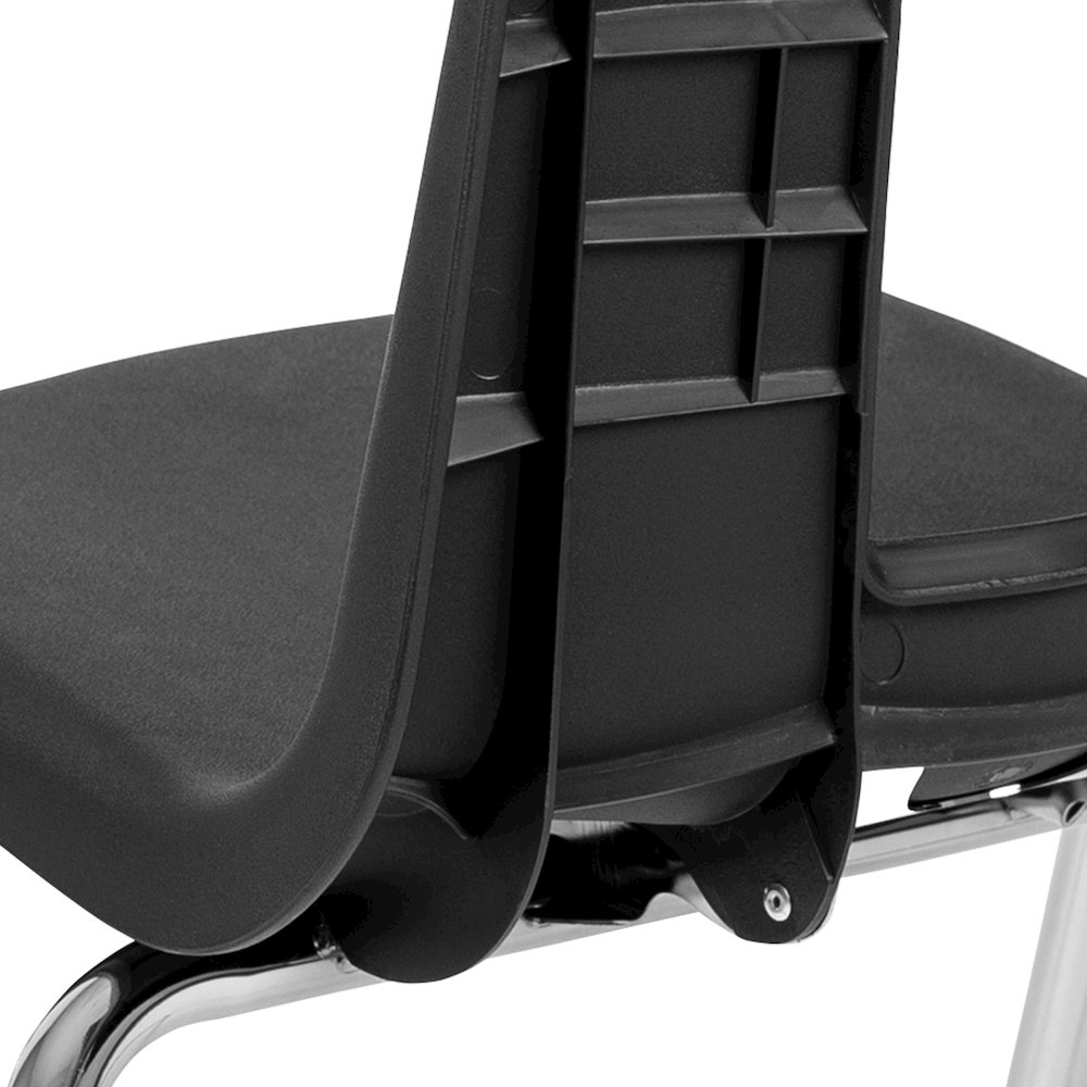 Advantage Black Student Stack School Chair - 18-inch. Picture 11