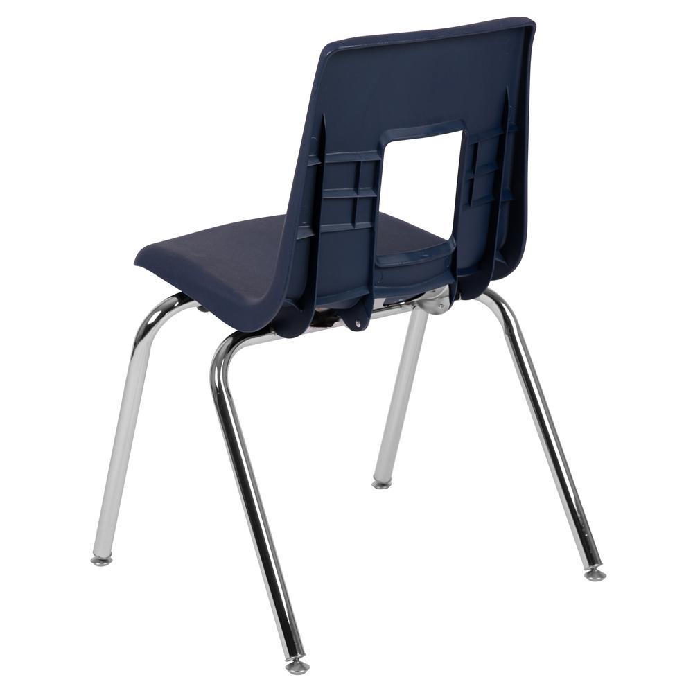 Navy Student Stack School Chair - 18-inch. Picture 4