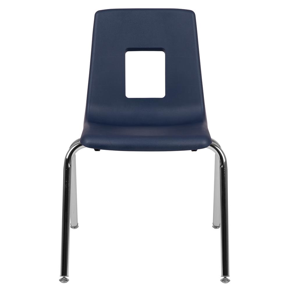 Navy Student Stack School Chair - 18-inch. Picture 5