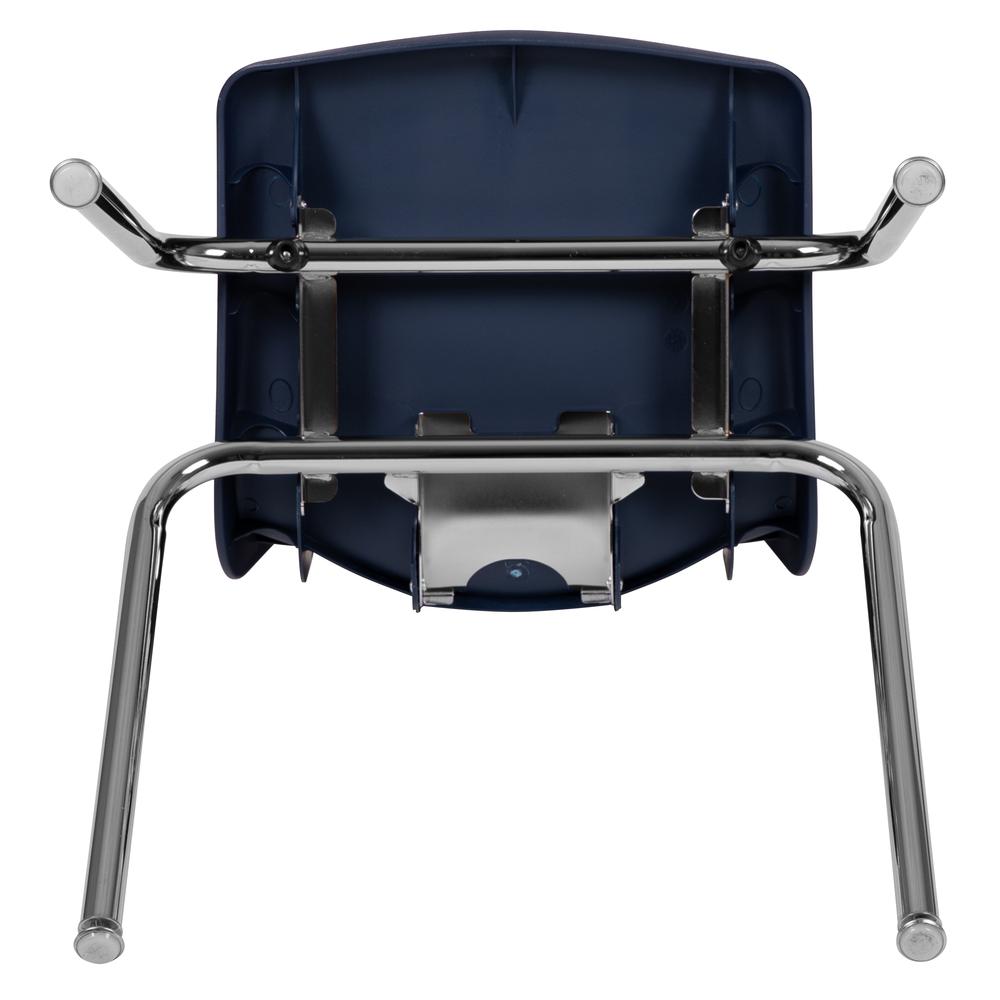 Navy Student Stack School Chair - 18-inch. Picture 10