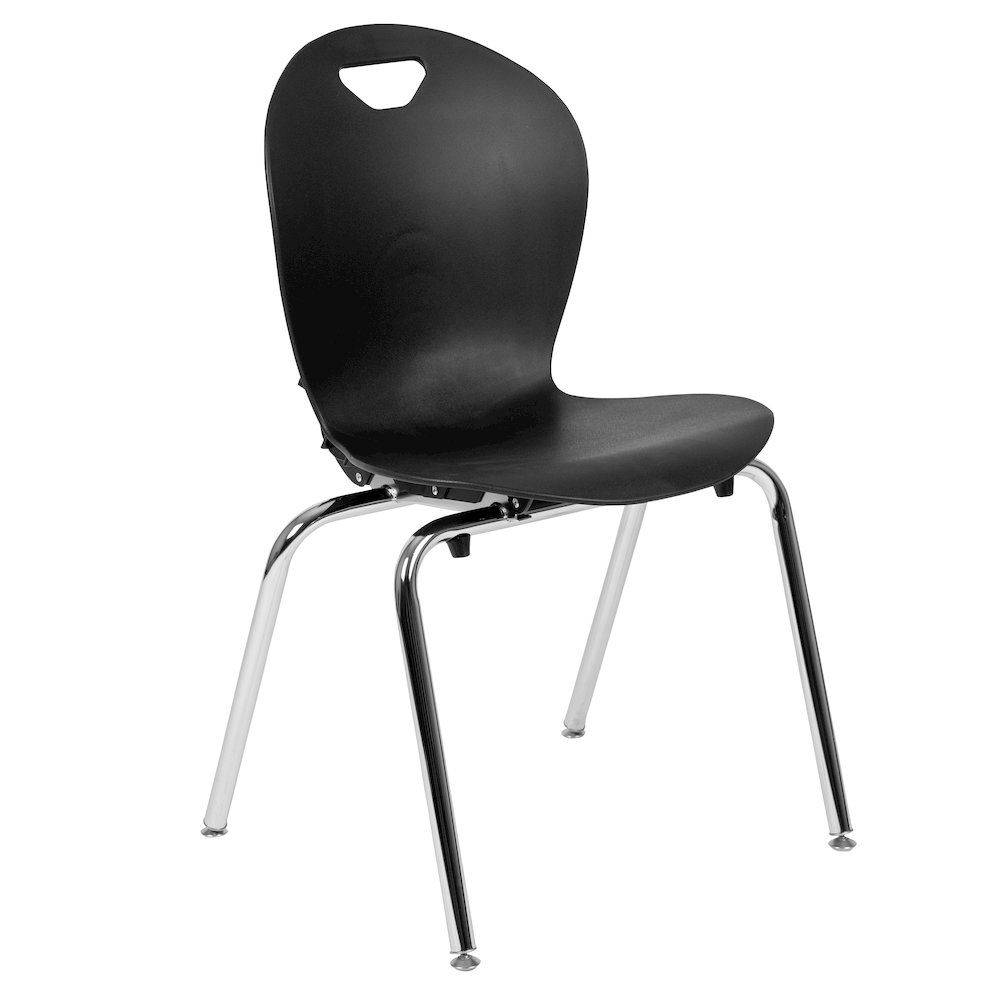 Advantage Titan Black Student Stack School Chair - 18-inch. Picture 1