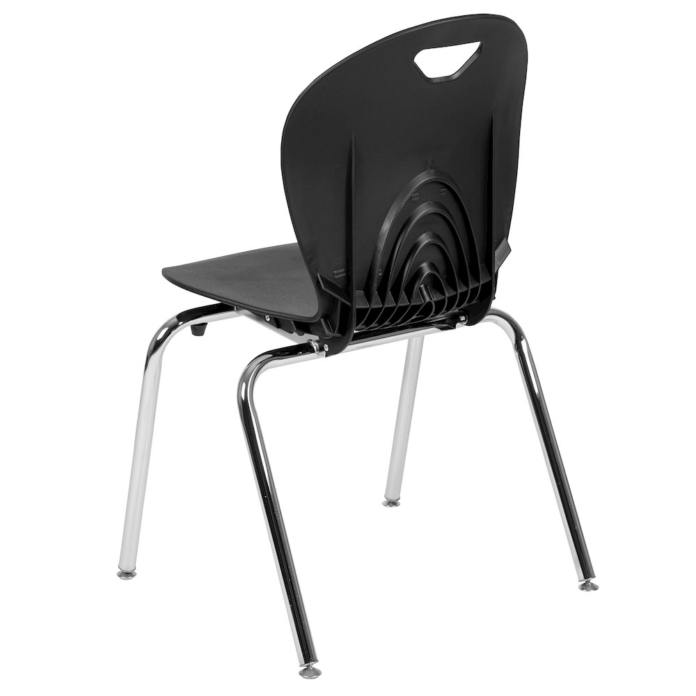 Advantage Titan Black Student Stack School Chair - 18-inch. Picture 5
