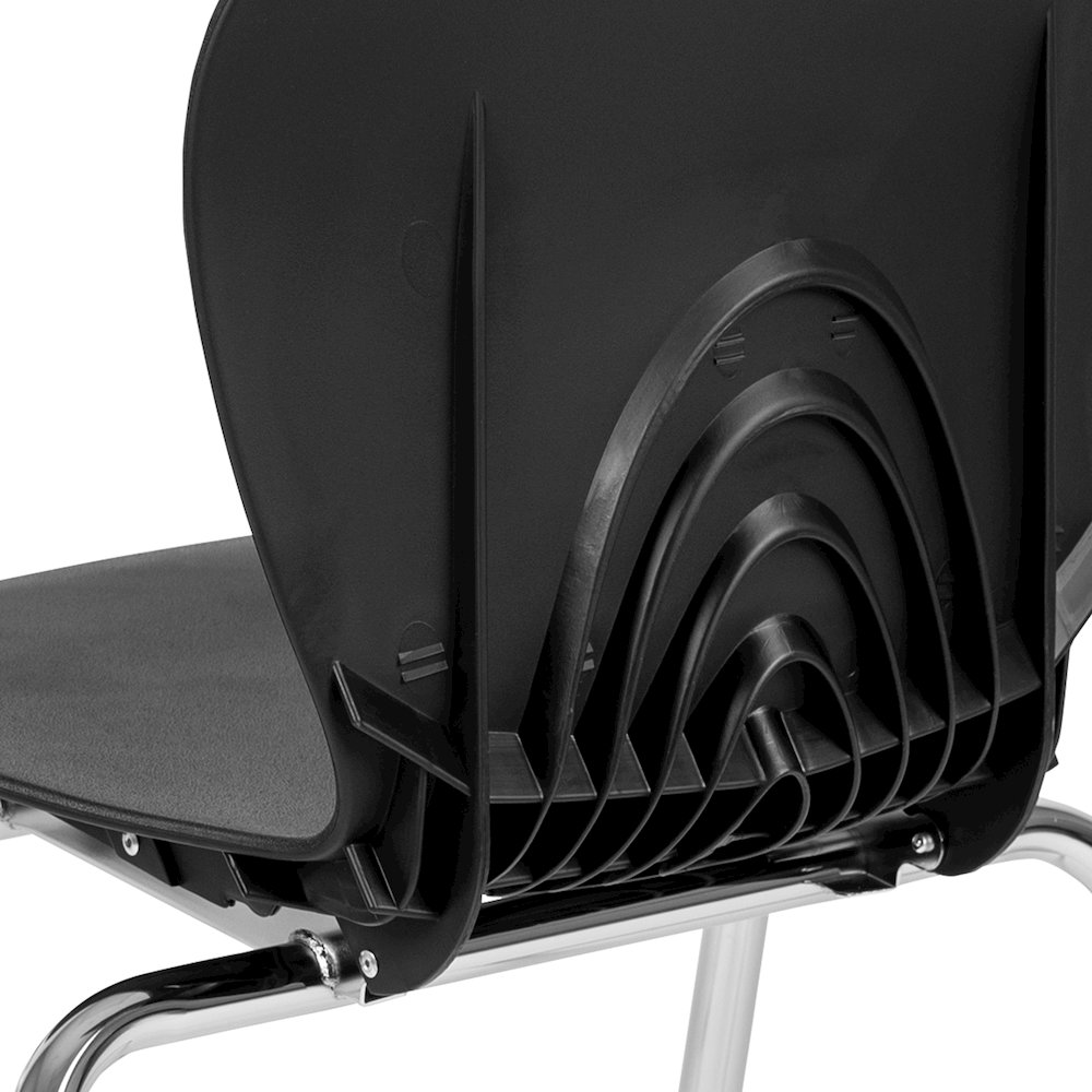 Advantage Titan Black Student Stack School Chair - 18-inch. Picture 11