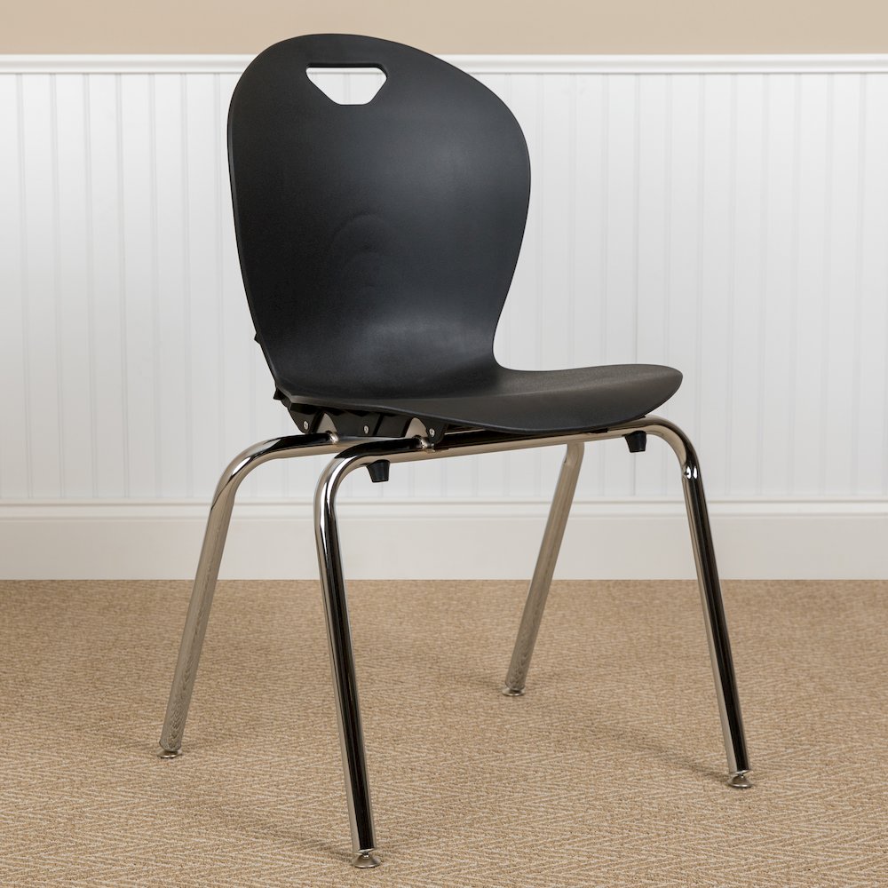 Advantage Titan Black Student Stack School Chair - 18-inch. Picture 2