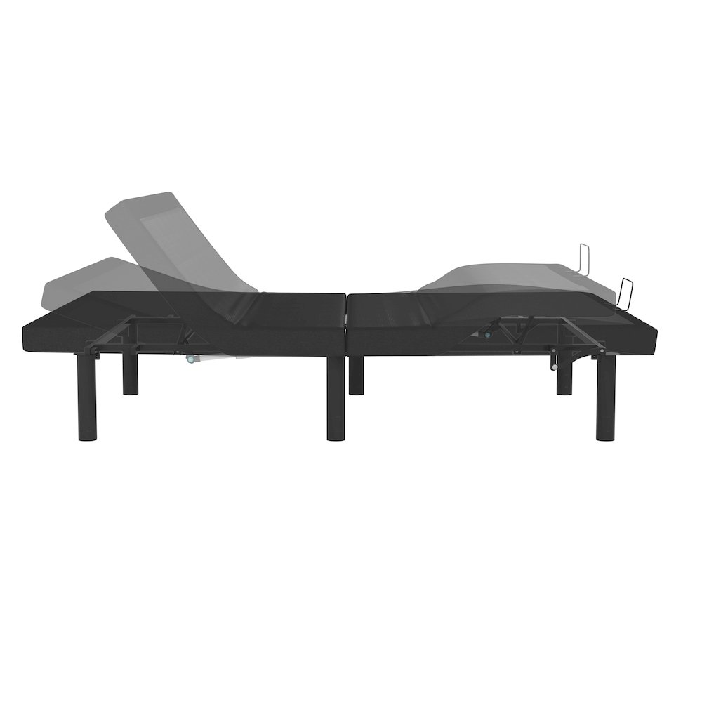 Adjustable Upholstered Bed Base & Independent Head/Foot Incline -Twin XL - Black. Picture 14