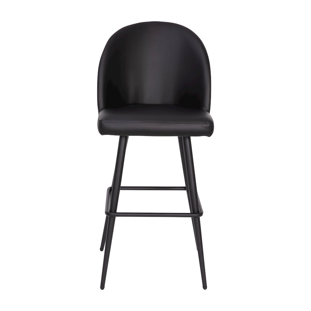 30" High Back Armless Barstools, Black LeatherSoft-Set of 2. Picture 12